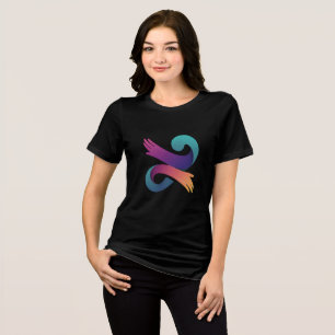T-shirt En Tri-matière Graphique artisanal à la main Bella+Canvas femmes