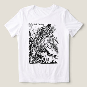 T-shirt En Tri-matière Graphisme abstrait Lotus, Paon & Musique