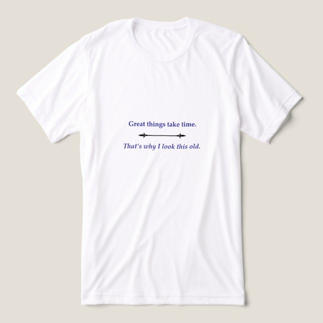 T-shirt En Tri-matière Great things take time (Design Recto)