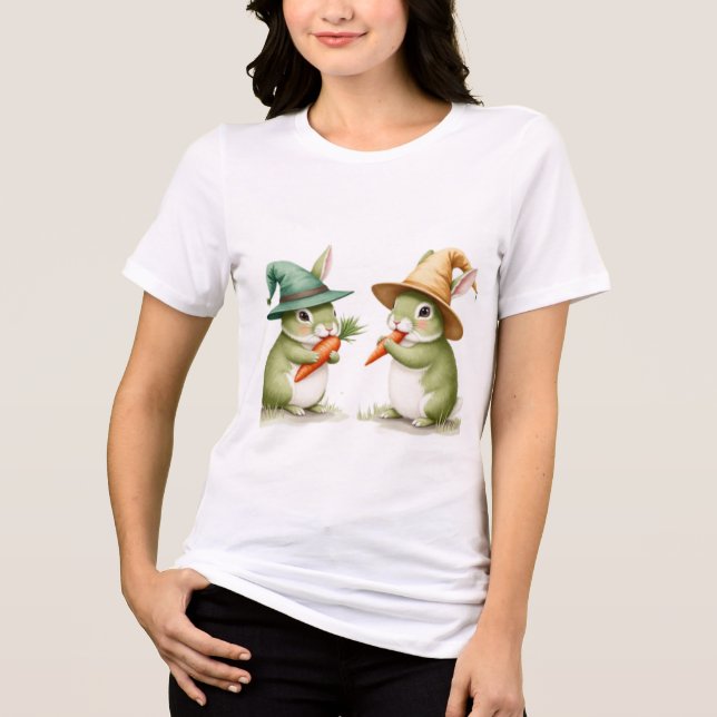 T-shirt En Tri-matière green bunnies (Recto)