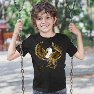 T-shirt En Tri-matière Griffon Mythique Fantastique Brun Majestueux