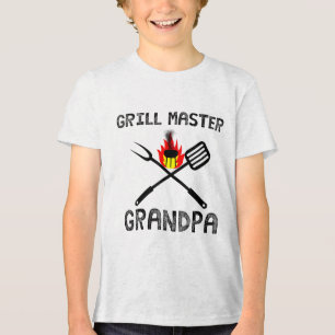 T-shirt En Tri-matière Grill Master Grandpa Cadeaux Mens Summer Bbq Grill