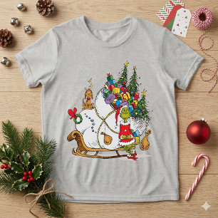 T-shirt En Tri-matière Grinch Classique Grinch & Max avec traîneau