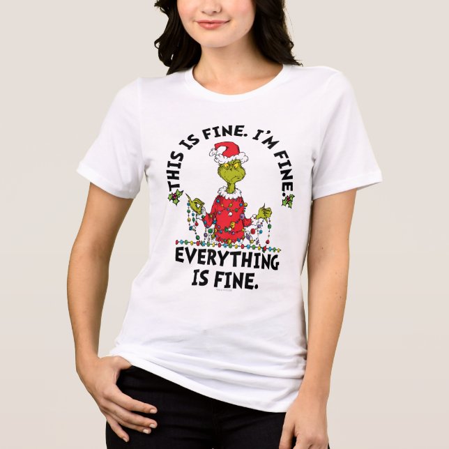 T-shirt En Tri-matière Grinch | Everything is Fine (Recto)