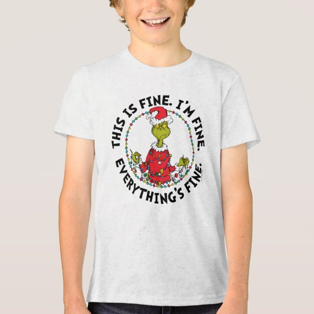 T-shirt En Tri-matière Grinch | Everything's Fine (Recto)