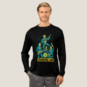 T-shirt En Tri-matière Groupe Rock des Pères fondateurs