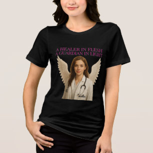 T-SHIRT  EN TRI-MATIÈRE GUARDIAN ANGEL EN CHEMISE BLANCHE