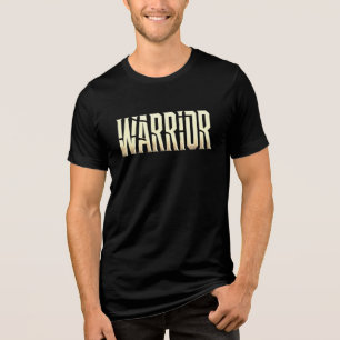 T-shirt En Tri-matière Guerrier d'or - Chemise en métal gras Tri-Blend