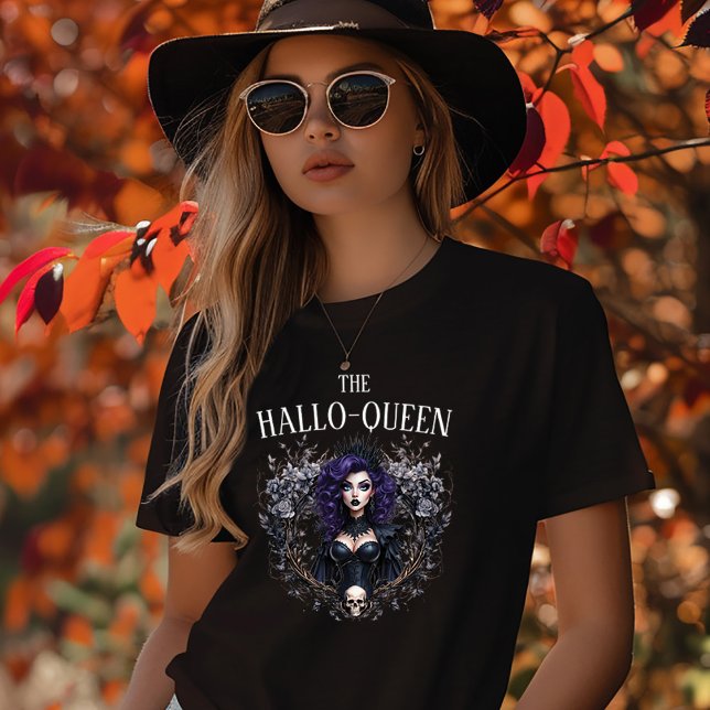T-shirt En Tri-matière Halloqueen Halloween  (HalloQueen Halloween Dark Queen with Gothic Border T-shirt)