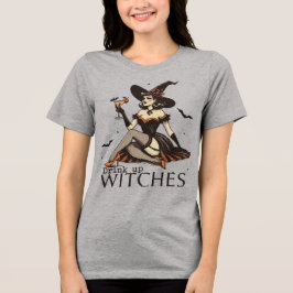 T-shirt En Tri-matière Halloween Boire jusqu'aux sorcières Rétro