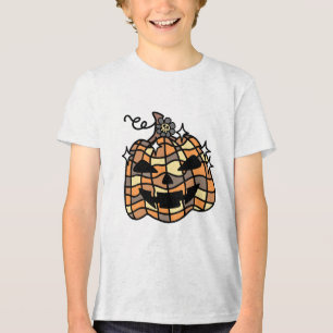 T-shirt En Tri-matière Halloween, Citrouille Visage, Drôle, Jack O' Lante