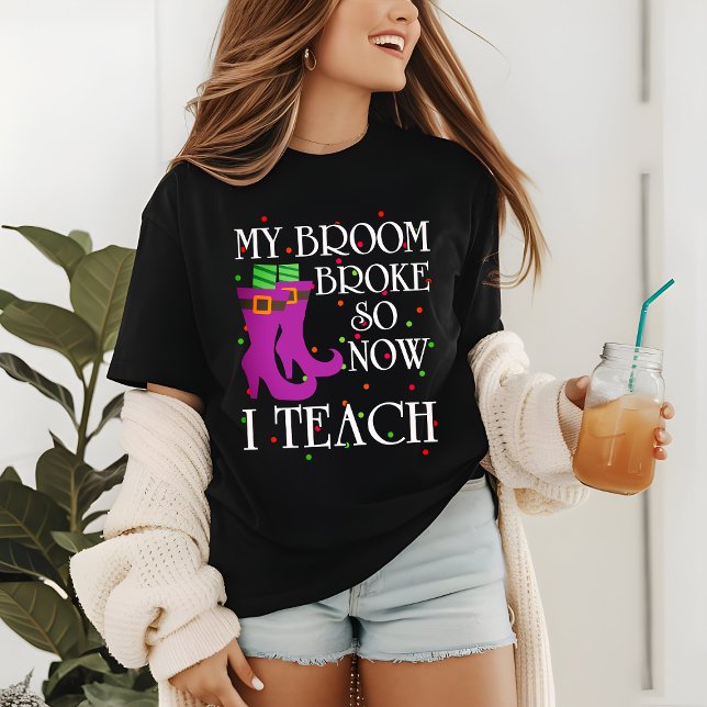 T-shirt En Tri-matière Halloween sorcière enseignant Funny moderne (Créateur téléchargé)
