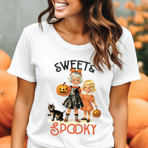 T-shirt En Tri-matière Halloween Vintage doux et Éffrayant