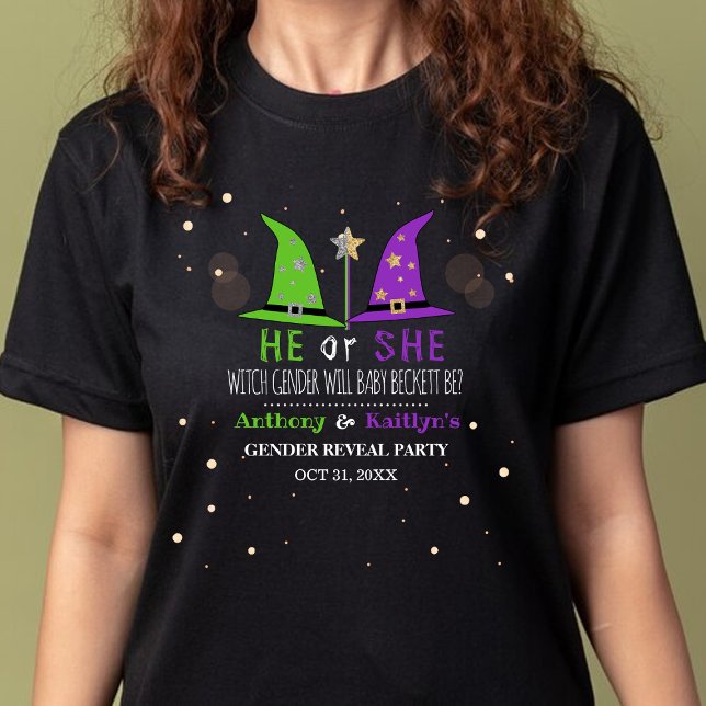 T-shirt En Tri-matière Halloween Witch Genre Revela Party (Créateur téléchargé)