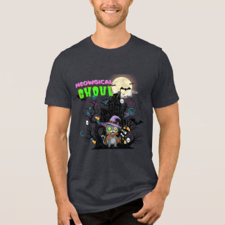 T-shirt En Tri-matière Halloween Zombie Chat "Meowgical Ghoul" Halloween