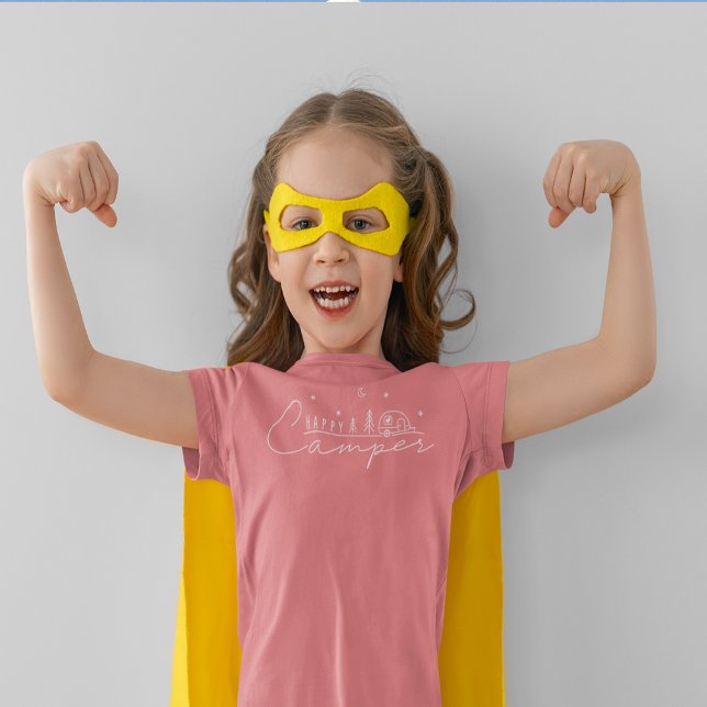 T-shirt En Tri-matière Happy Camper Silhouette (Happy Camper Silhouette Tri-Blend Shirt)