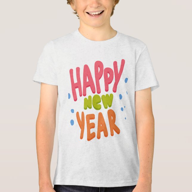T-shirt En Tri-matière Happy New Year (Recto)