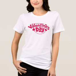 T-shirt En Tri-matière Happy Valentine's day cute red heart