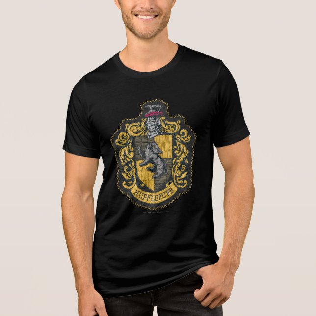 T-shirt En Tri-matière Harry Potter | Patch de crête de Hufflepuff (Recto)