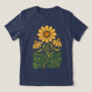 T-shirt En Tri-matière Harvest Gold Retro Botanical Tri‑Blend T‑Shirt pou