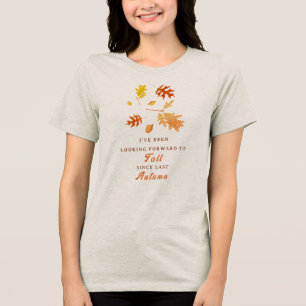 T-shirt En Tri-matière Hâte à l'arrivée de l'automne Jeu de mots Mignonne