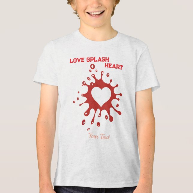 T-shirt En Tri-matière Heart Splash Art – Creative Love Expression Design (Recto)