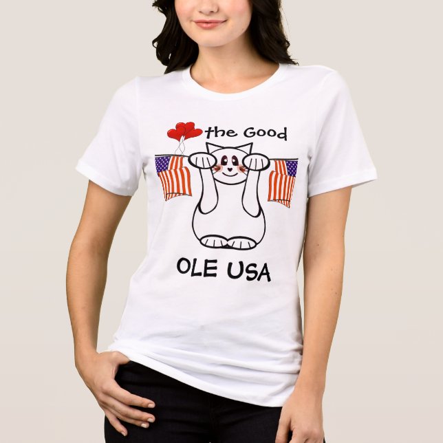 T-shirt En Tri-matière Heart the Good OLE USA (Recto)