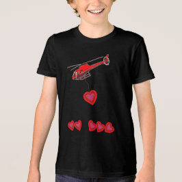 T-shirt En Tri-matière Hélicoptère de construction de la Saint-Valentin