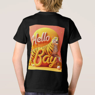 T-shirt En Tri-matière "Hello Bay - Design tendance T-shirt pour enfants"