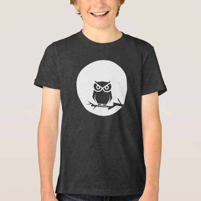 T-shirt En Tri-matière Hibou et lune (Recto)