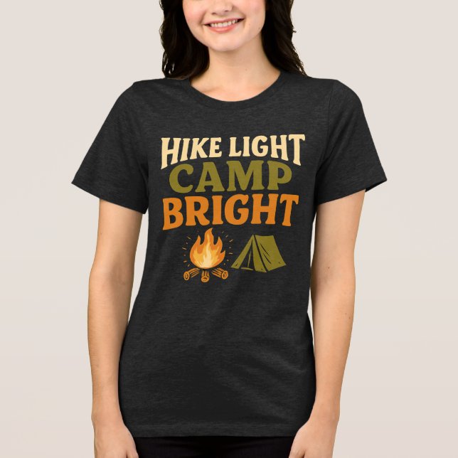 T-SHIRT  EN TRI-MATIÈRE HIKE LIGHT, CAMP BRIGHT ULTRALIGHT BACKPACKING  (Recto)