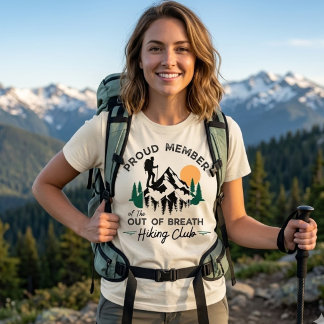 T-shirt En Tri-matière Hiking Club Funny Nature Lover Travel