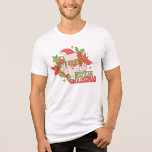 T-shirt En Tri-matière Hippie Noël Père Noël Vacances Rétro