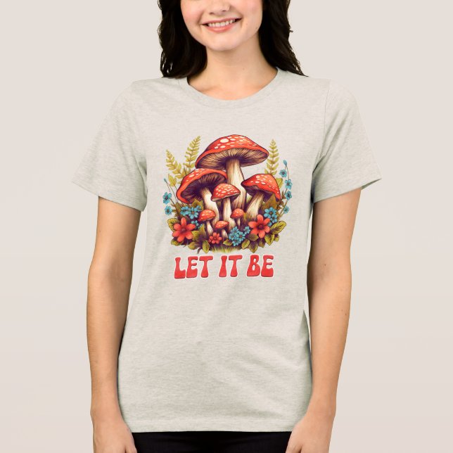 T-shirt En Tri-matière Hippy Boho Mushroom – 60s 70s Fashion (Recto)