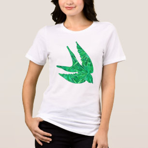 T-shirt En Tri-matière Hirondelle Géométrique Moderne
