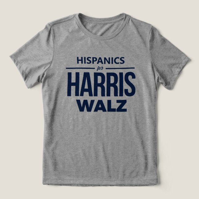 T-shirt En Tri-matière Hispaniques pour Harris Walz (Design Recto)