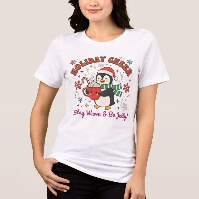 T-shirt En Tri-matière Holiday Cheer Penguin T-Shirt (Recto)