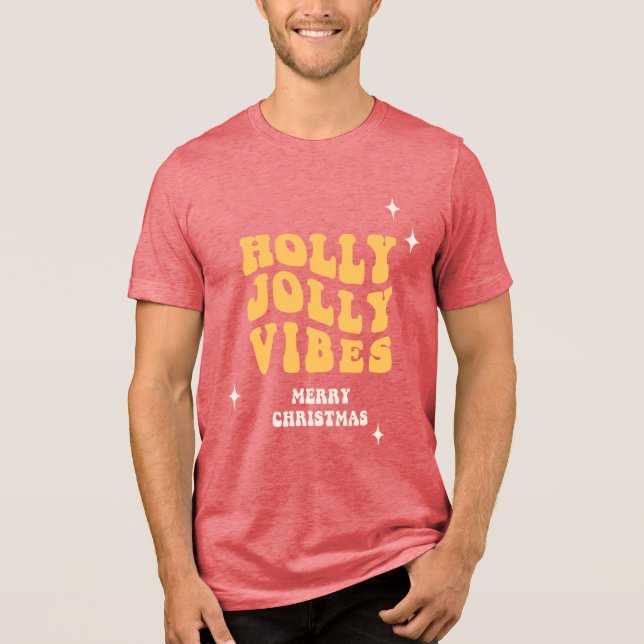 T-shirt En Tri-matière Holly Jolly Vibes - Joyeux Noël (Recto)