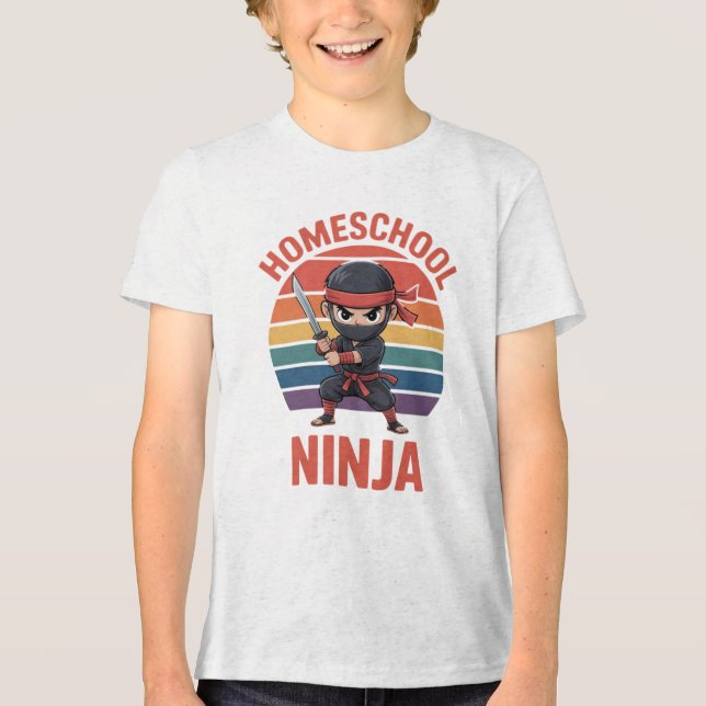 T-shirt En Tri-matière : Homeschool Ninja Kids - Cute Chibi Ninja (Recto)