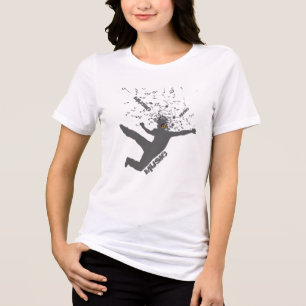 T-shirt En Tri-matière Homme dansant, concept de musique silhouette grise