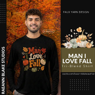 T-shirt En Tri-matière Homme J'adore l'Automne Faux Yarn Bella+Canvas