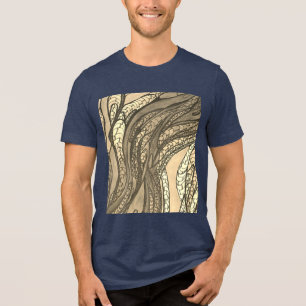 T-shirt En Tri-matière Hommes "Kaki Tan Green soie Harvest"