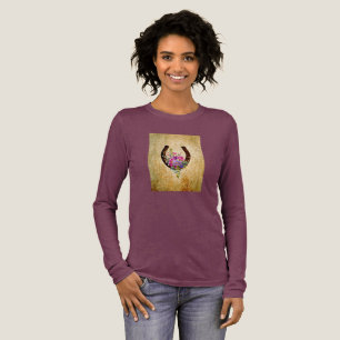T-shirt En Tri-matière Horseshoe Rustique Aquarelle Florale Bonne chance
