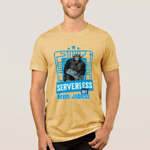 T-shirt En Tri-matière Humour de développeur singe drôle sans serveur
