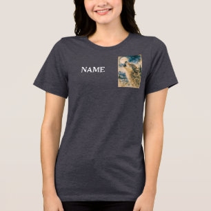 T-SHIRT  EN TRI-MATIÈRE HURLEMENT SOLENNEL DU LOUP SOLITAIRE