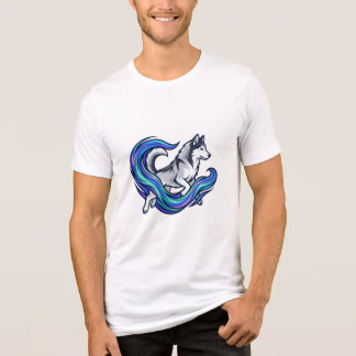 T-shirt En Tri-matière Husky Spirituel Aura Bleu Électrique Graphique