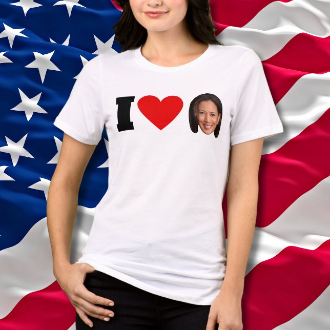 T-shirt En Tri-matière I Heart Kamala Harris (Créateur téléchargé)