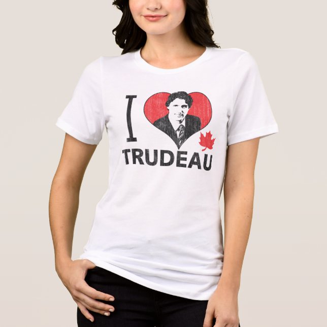 T-shirt En Tri-matière I Heart Trudeau (Recto)