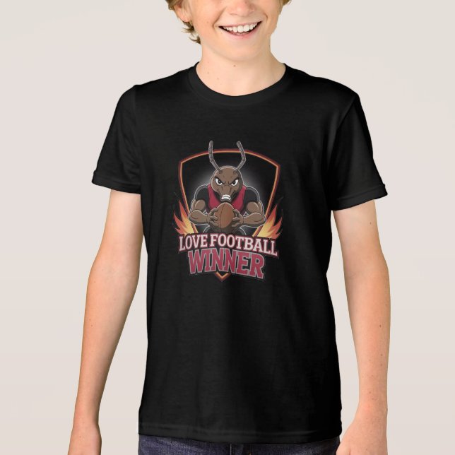 T-shirt En Tri-matière I love football  (Recto)