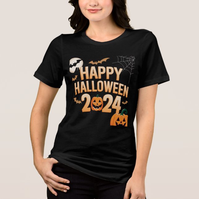 T-shirt En Tri-matière I Love Halloween 2024 T-shirt femme (Recto)